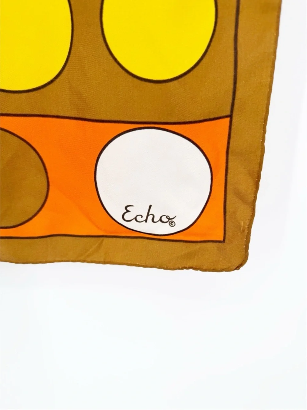 Vintage Echo Silk Scarf Mod 60s
